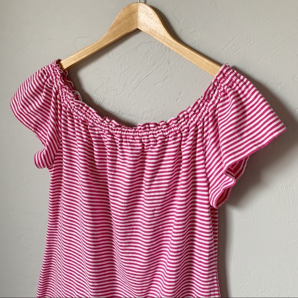 Vineyard Vines Stripe Off Shoulder Slub Knit Dress - Picture 7 of 13